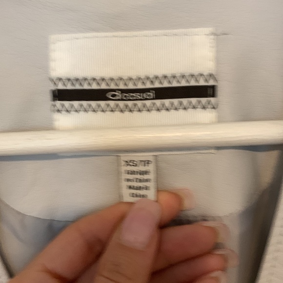 Short faux leather blazer - Picture 3 of 4